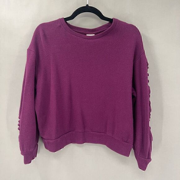 A New Day Cotton Blend Purple Knit Sweater Womens Small Feminine - Picture 1 of 8